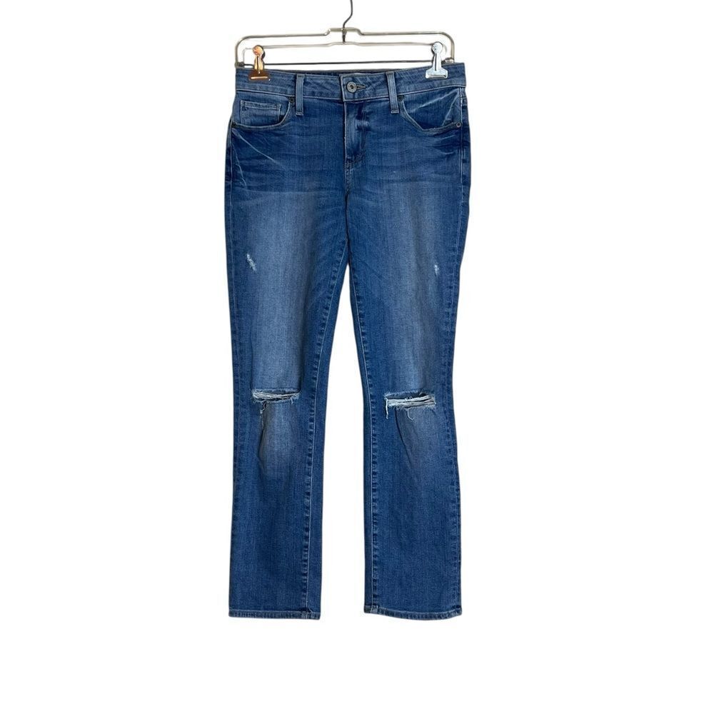 Paige Brigitte distressed light wash jeans. Size 24